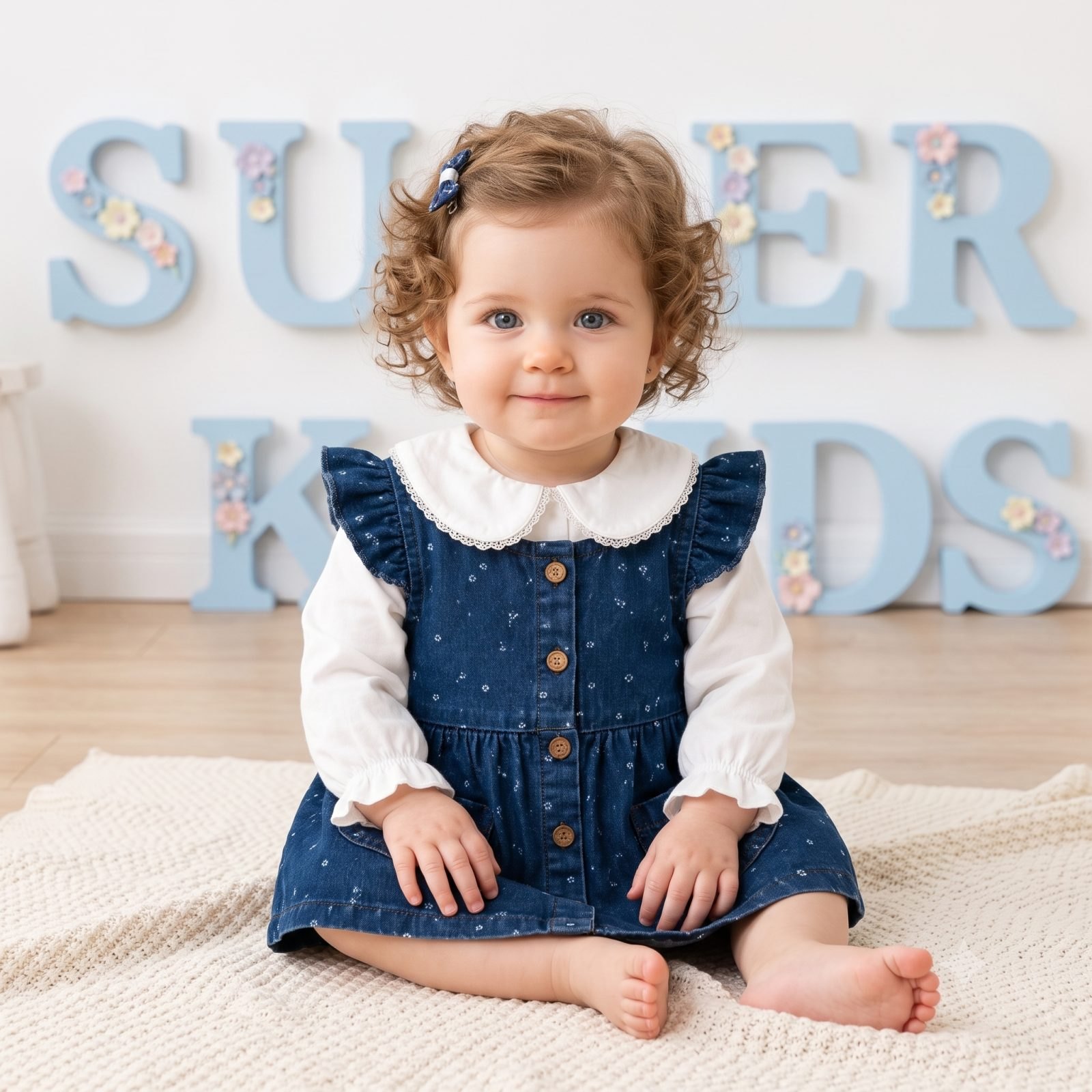 Vestido jeans con blusa