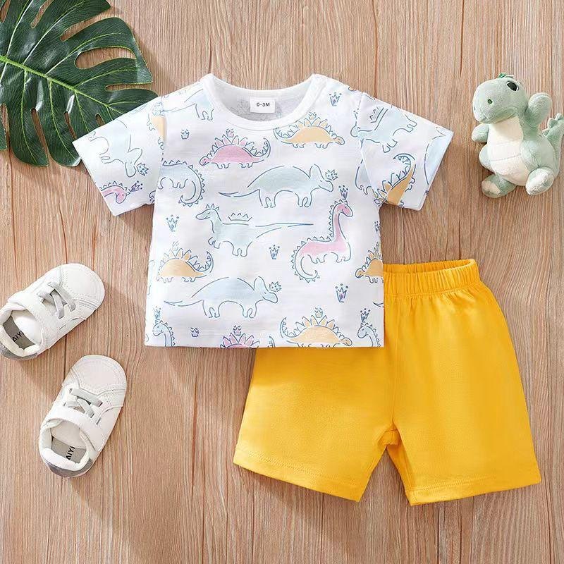 Conjunto amarillo dinosaurios - Conjuntos Short (foto 2)