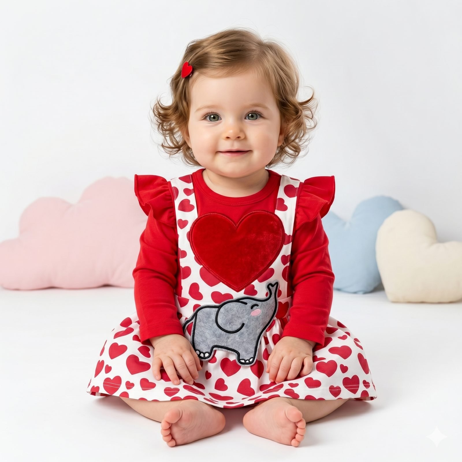 Vestido rojo corazones y elefante - Vestidos (foto 2)