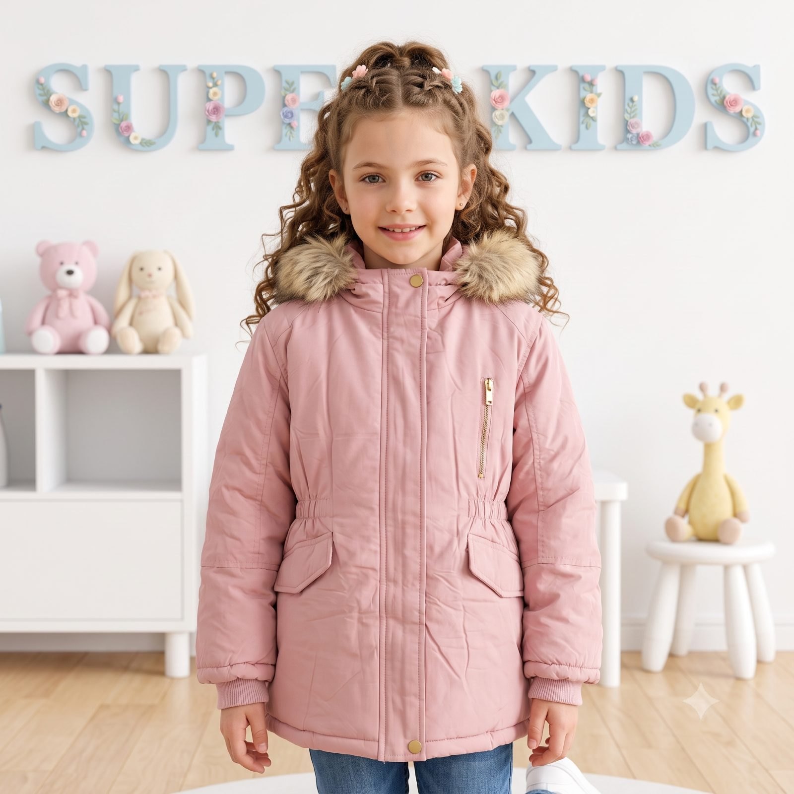 Chaqueta rosada capucha - Camisas, Busos y Chaquetas.
