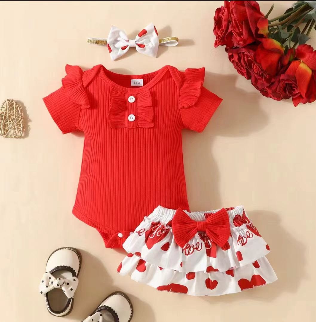 Conjunto falda rojo corazones - OUTLET Ultimas tallas (foto 3)