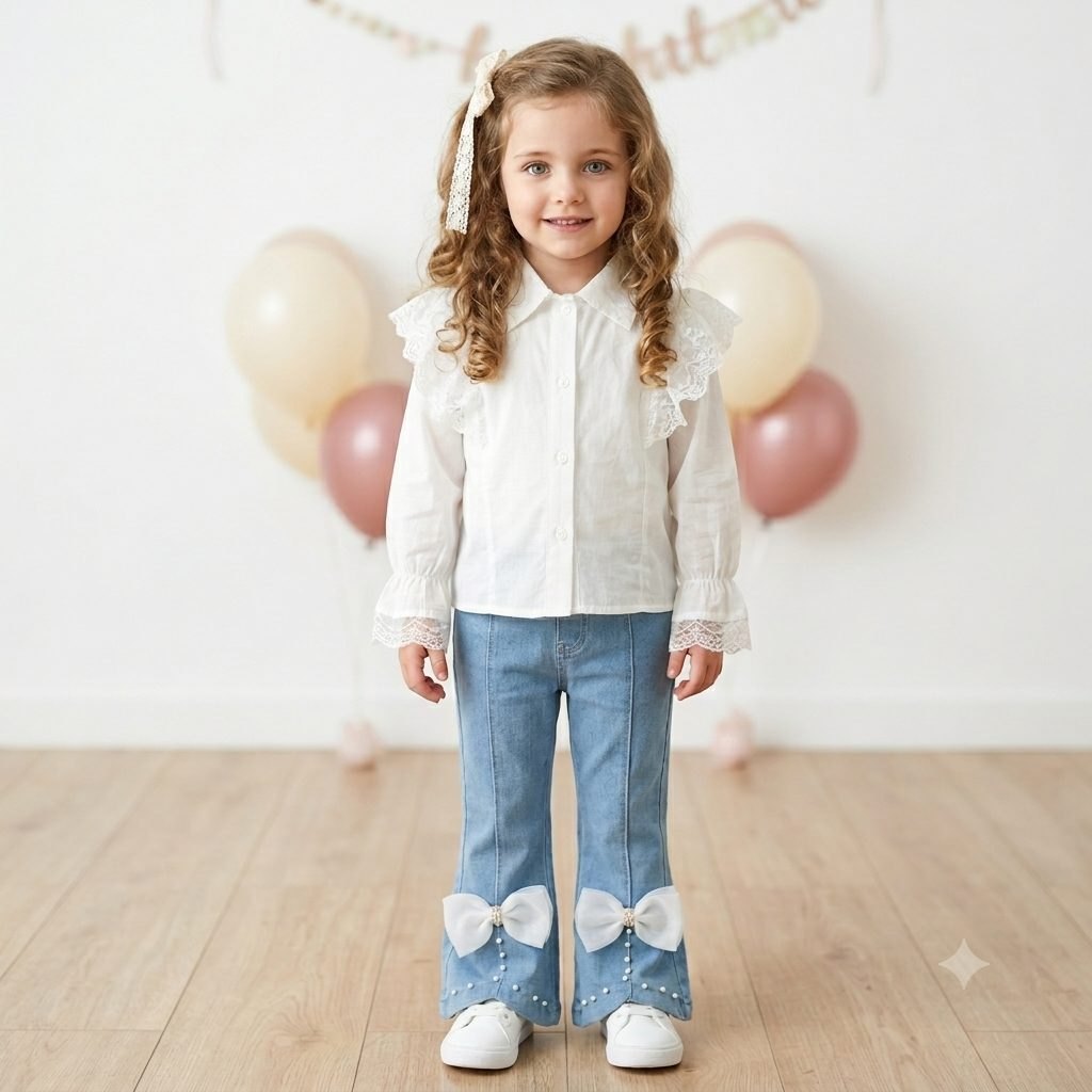 Conjunto jeans y blusa boleritos - Conjuntos Set x3 (foto 3)