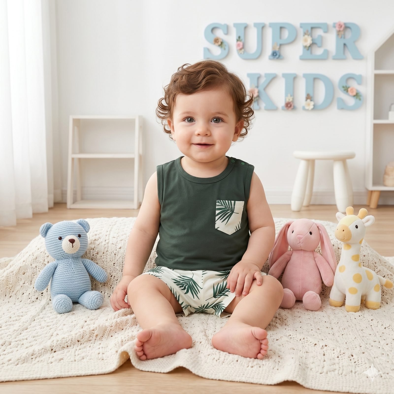 Conjunto verde hojas