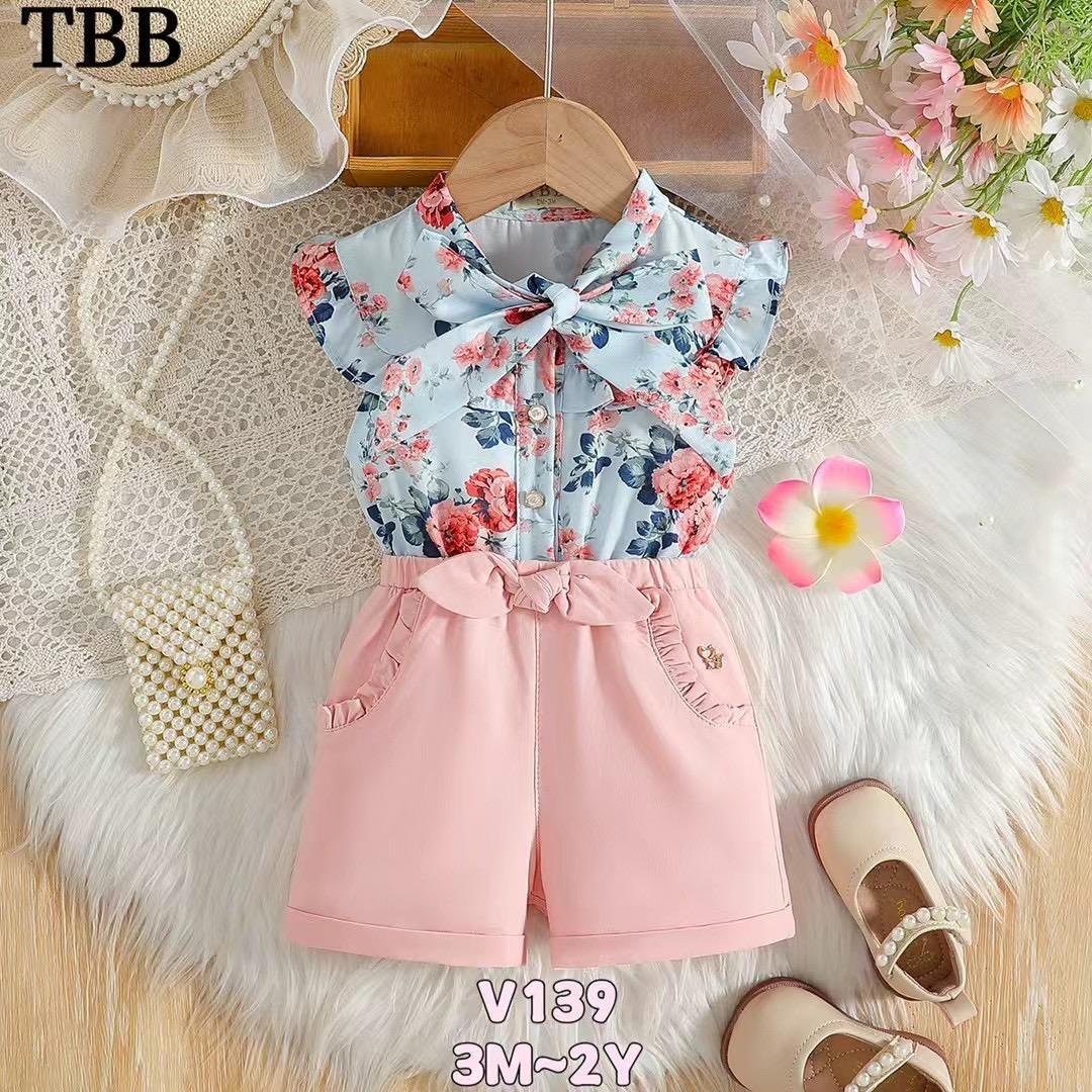 Conjunto Short Blusa manga sisa flores - Conjuntos Set x3 (foto 2)
