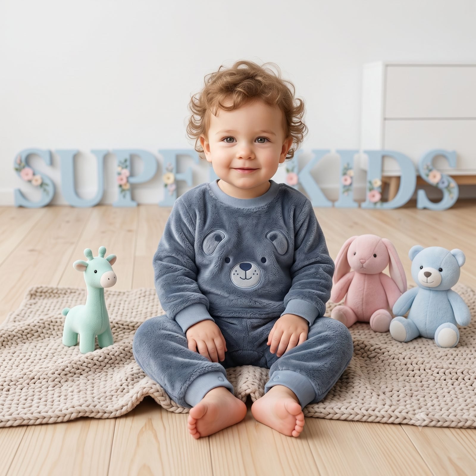 Pijama gris oso