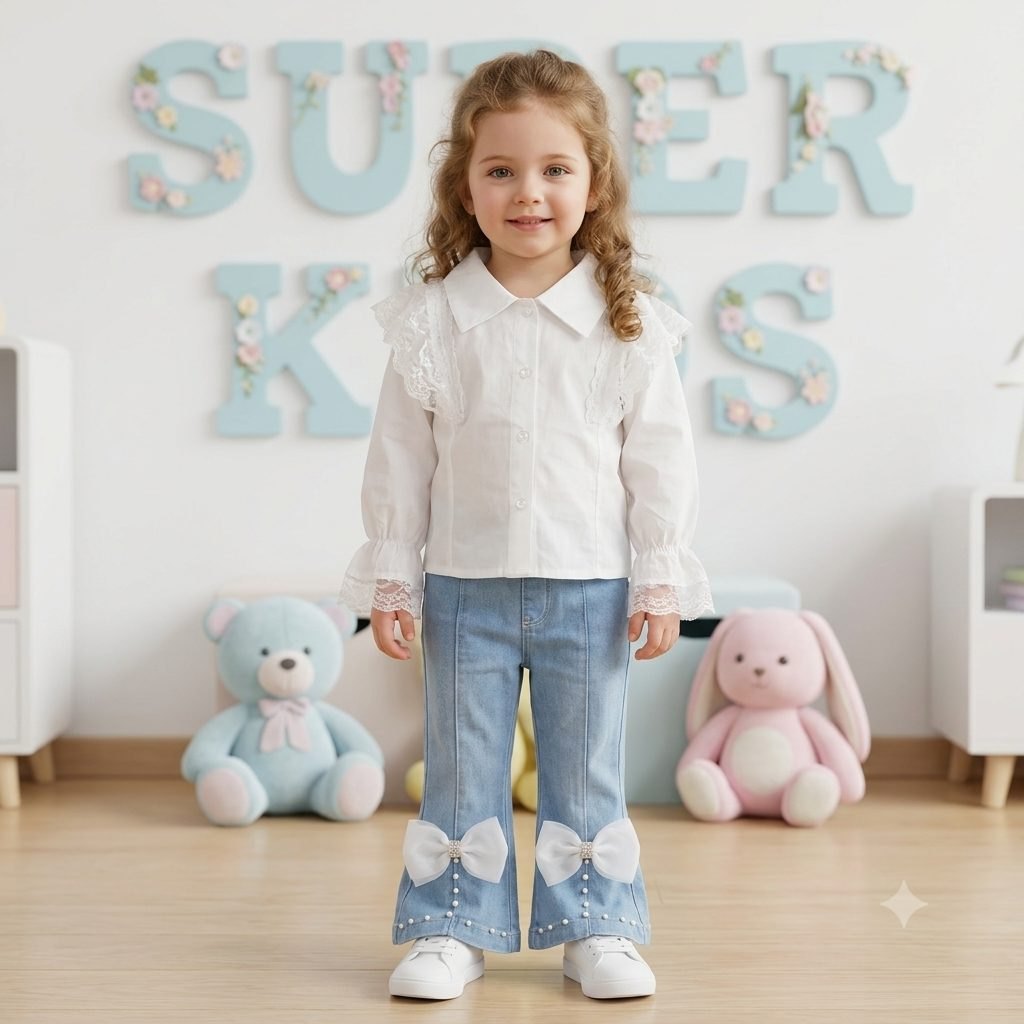 Conjunto jeans y blusa boleritos