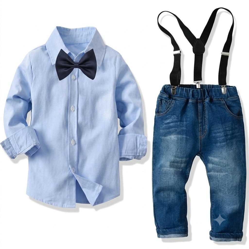 Conjunto jeans tirantes - Mamelucos y Conjuntos Elegantes (foto 3)