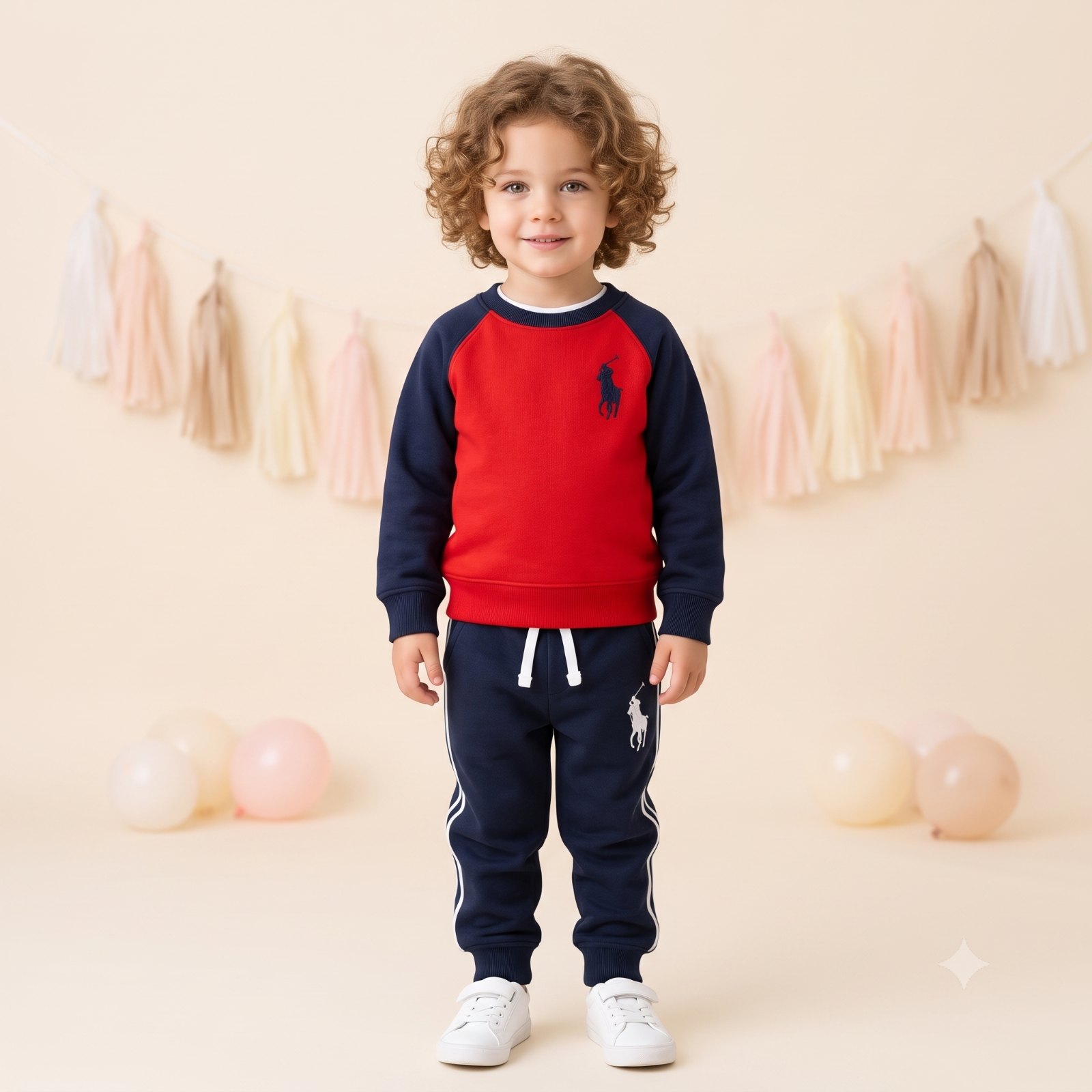 Sudadera polo cuello redondo