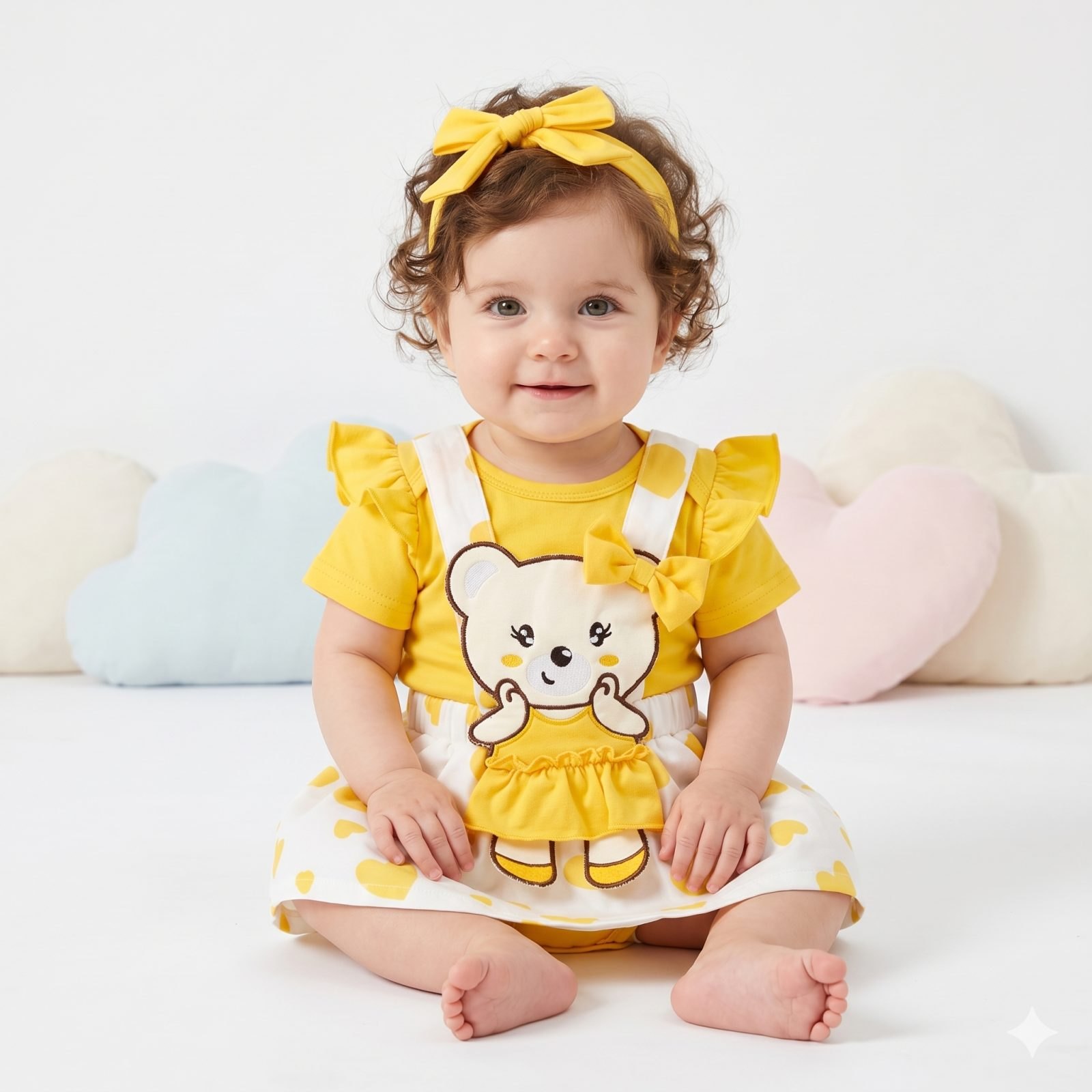 Vestido amarillo/blanco osita - Vestidos (foto 4)