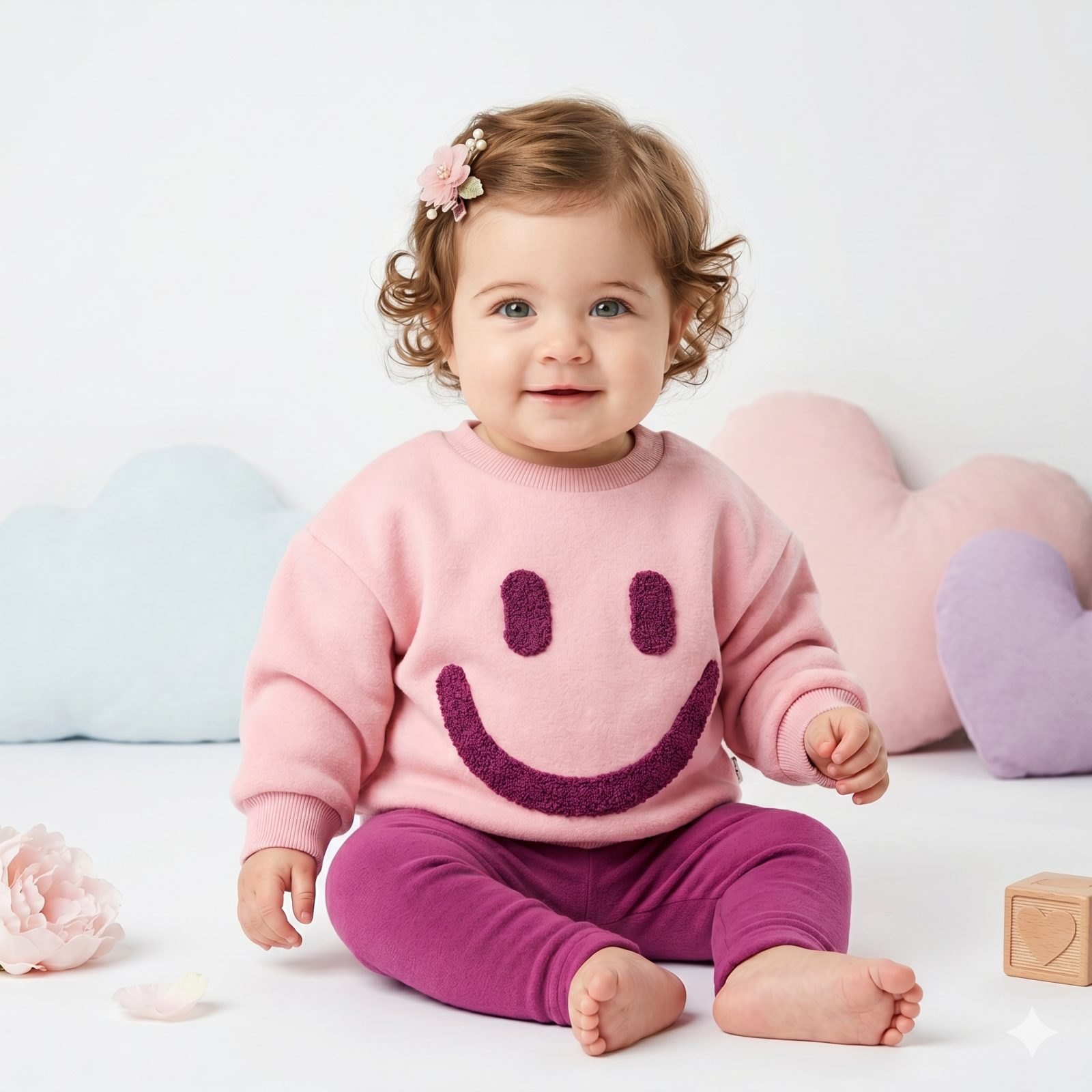 Conjunto Rosado Carita Feliz