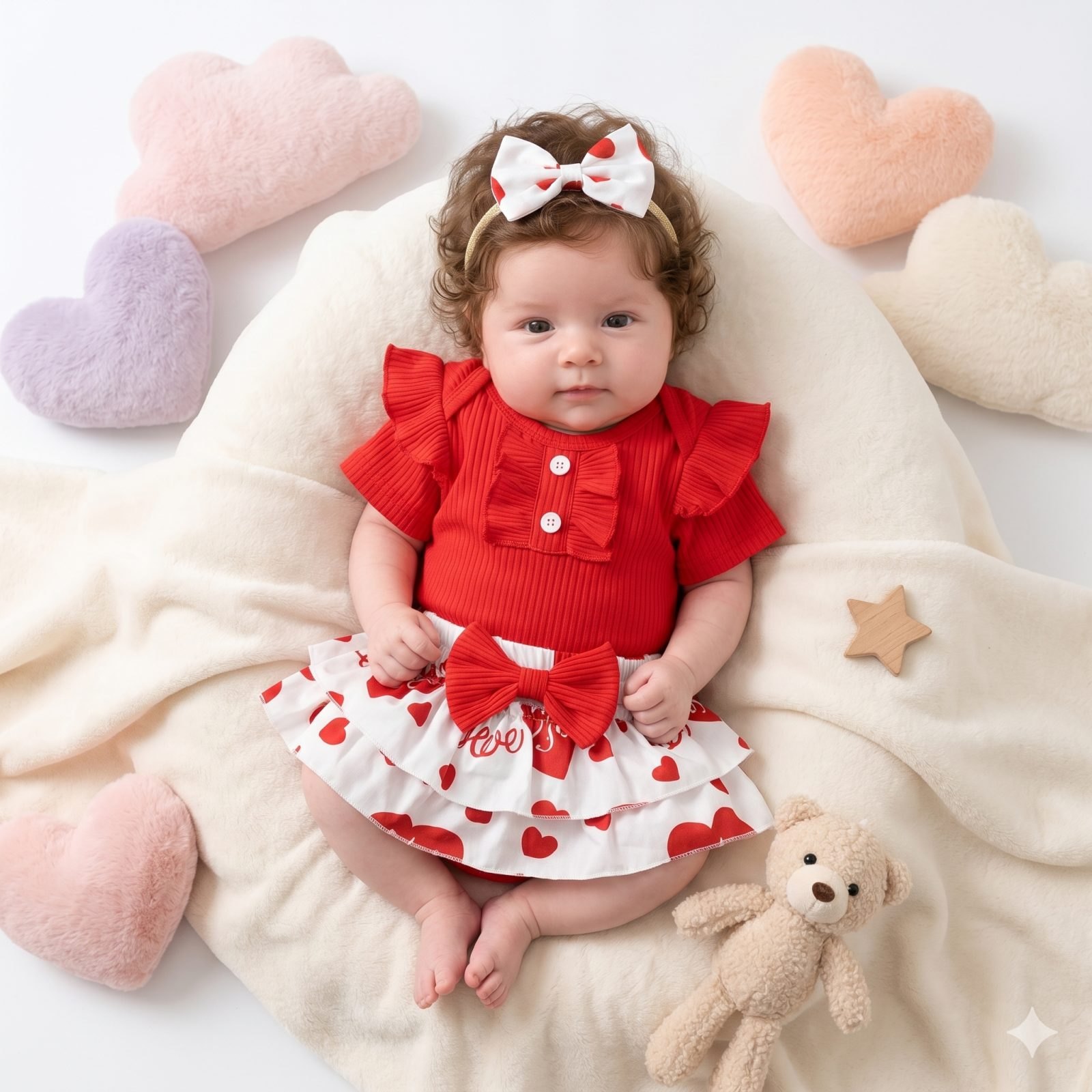Conjunto falda rojo corazones - OUTLET Ultimas tallas (foto 2)