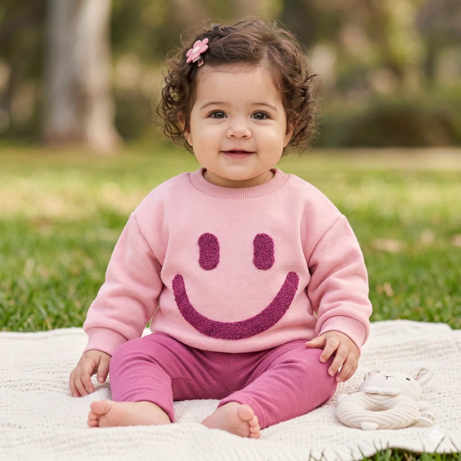 Conjunto Rosado Carita Feliz - Conjuntos pantalón (foto 3)