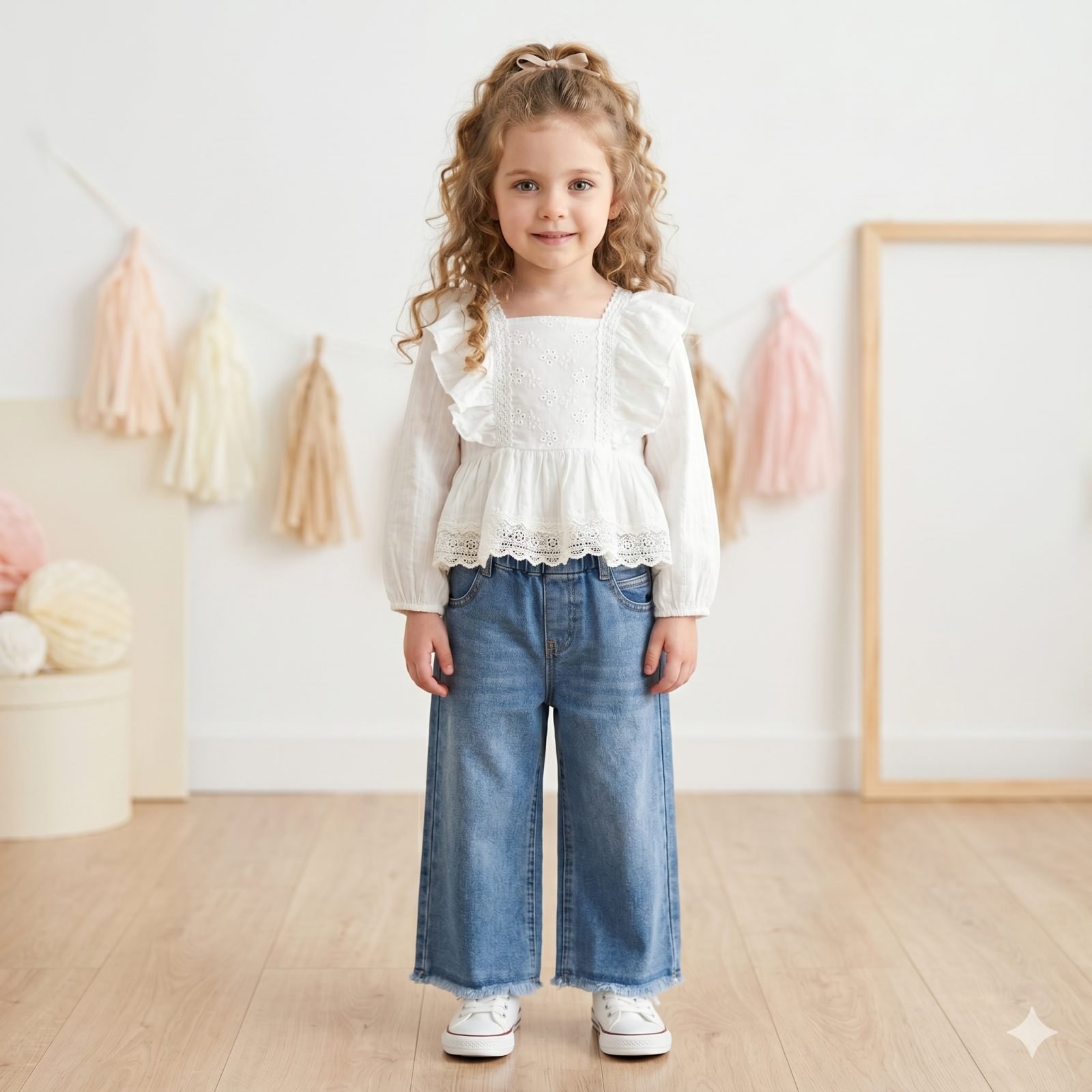 Conjunto jeans blusa blanca. - Conjuntos Set x3 (foto 2)