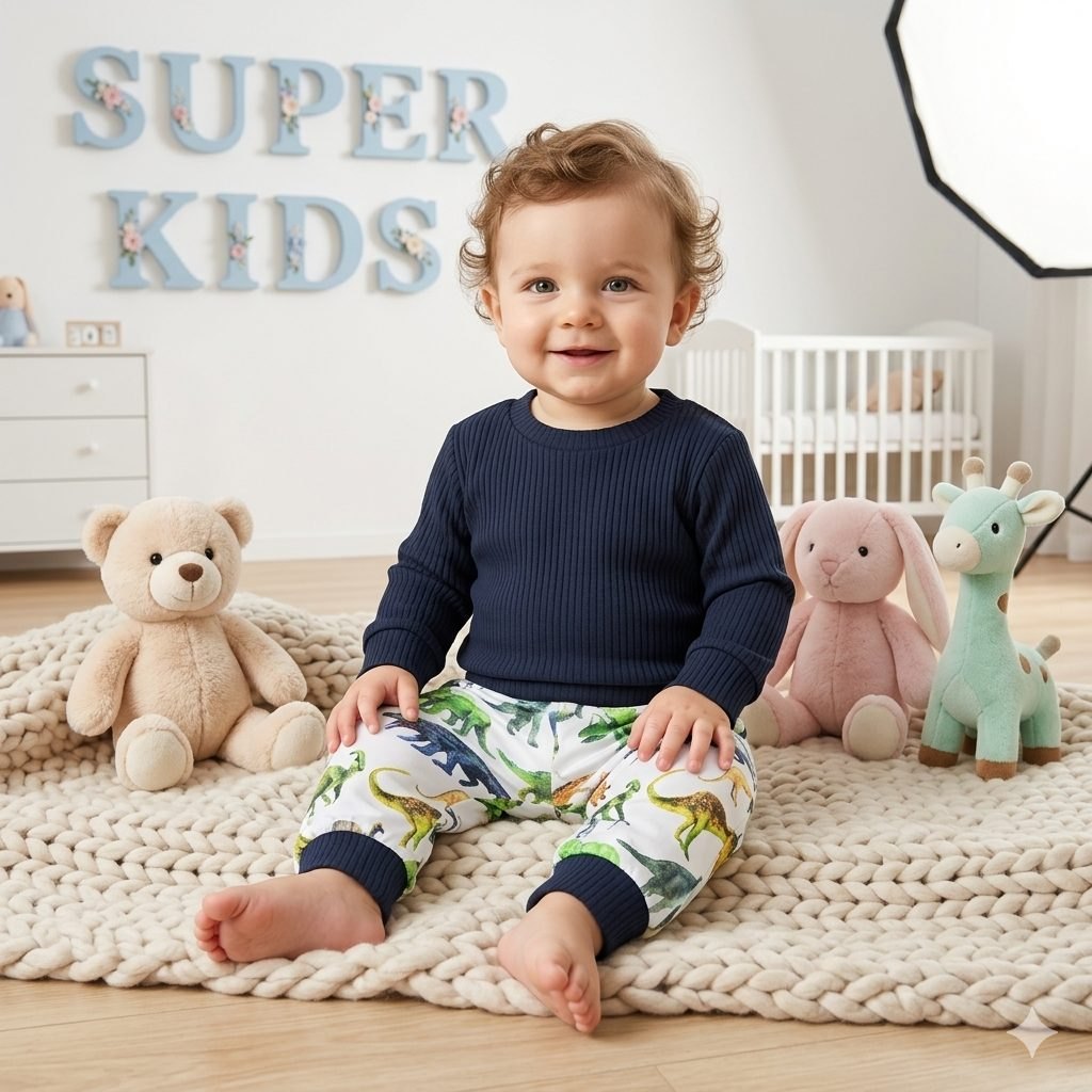 Conjunto Azul dinosaurios - Sudaderas