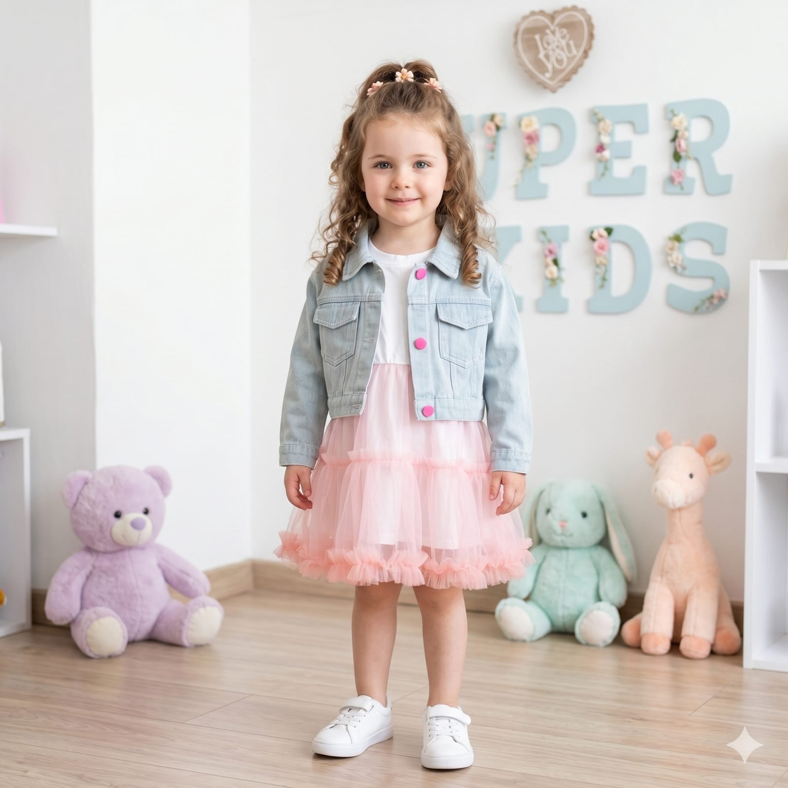 Vestido con chaqueta conejito