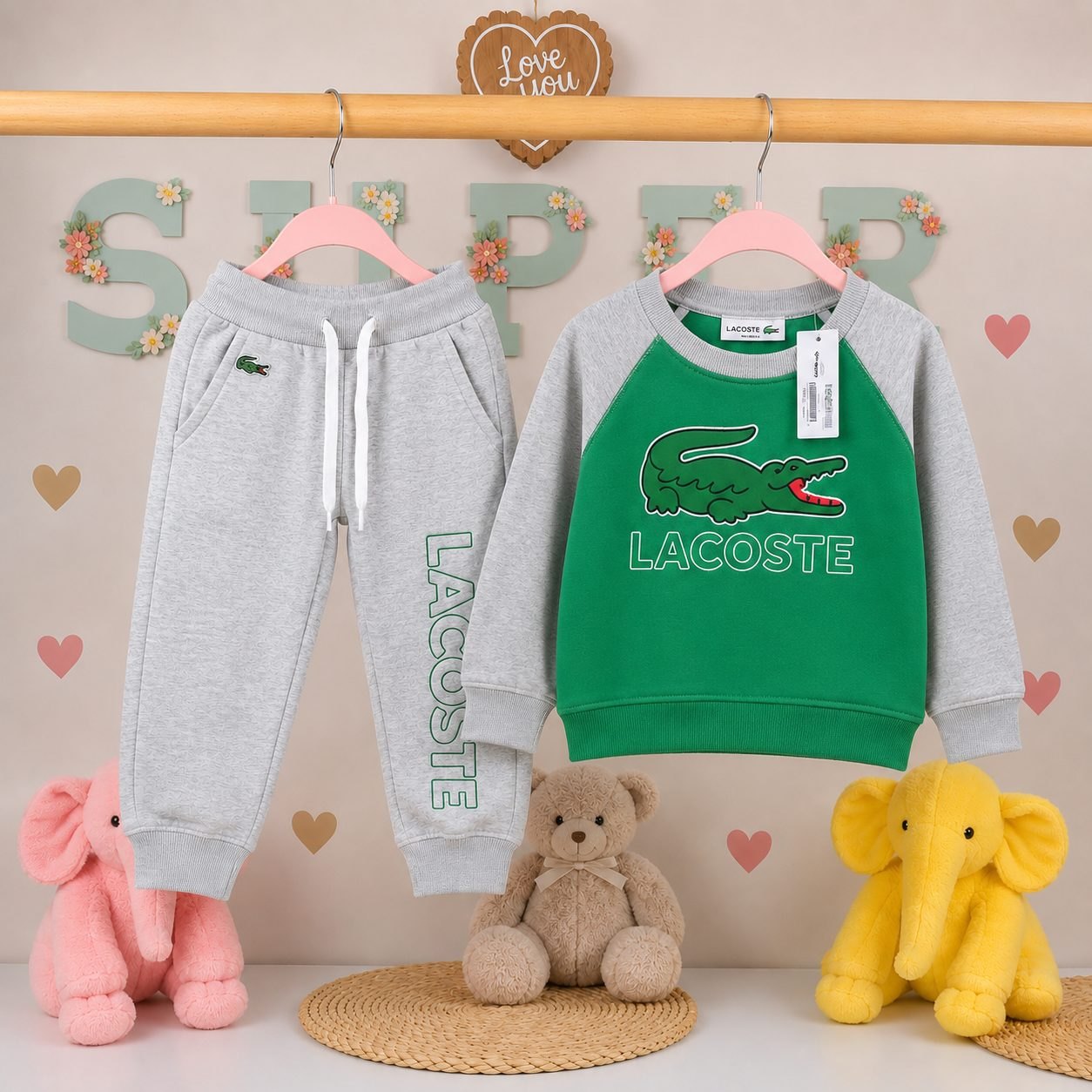 Sudadera verde/gris claro - Conjuntos Deportivos (foto 3)