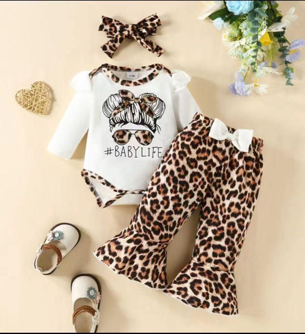 Conjunto blanco/café animal print - Conjuntos pantalón (foto 2)
