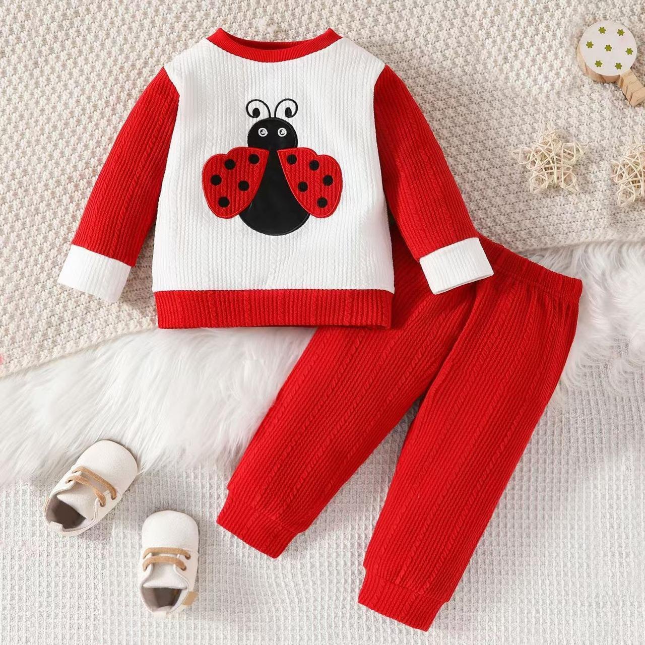 Conjunto rojo/blanco mariquita - Conjuntos pantalón (foto 2)