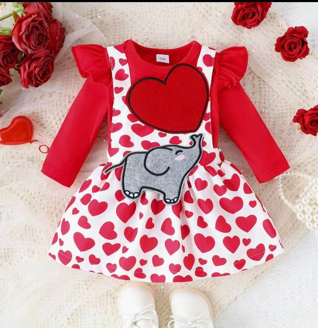 Vestido rojo corazones y elefante - Vestidos (foto 4)