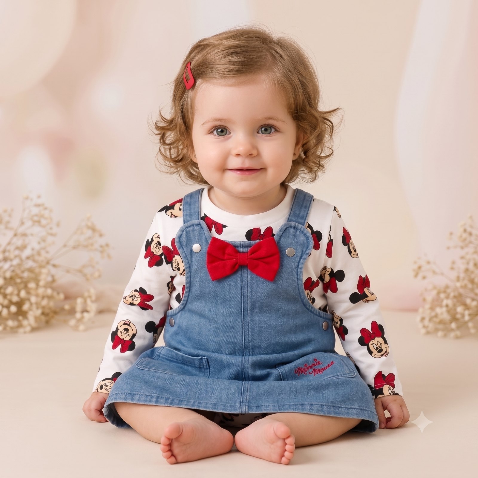 Conjunto de minny en jean - Jardineras Vestidos