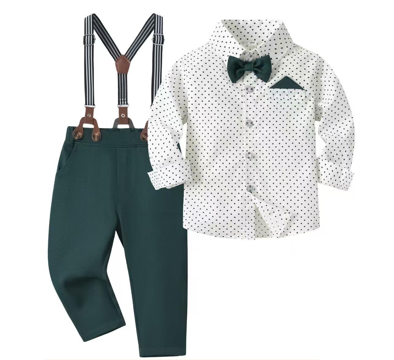 Conjunto verde tirantes - Mamelucos y Conjuntos Elegantes (foto 3)