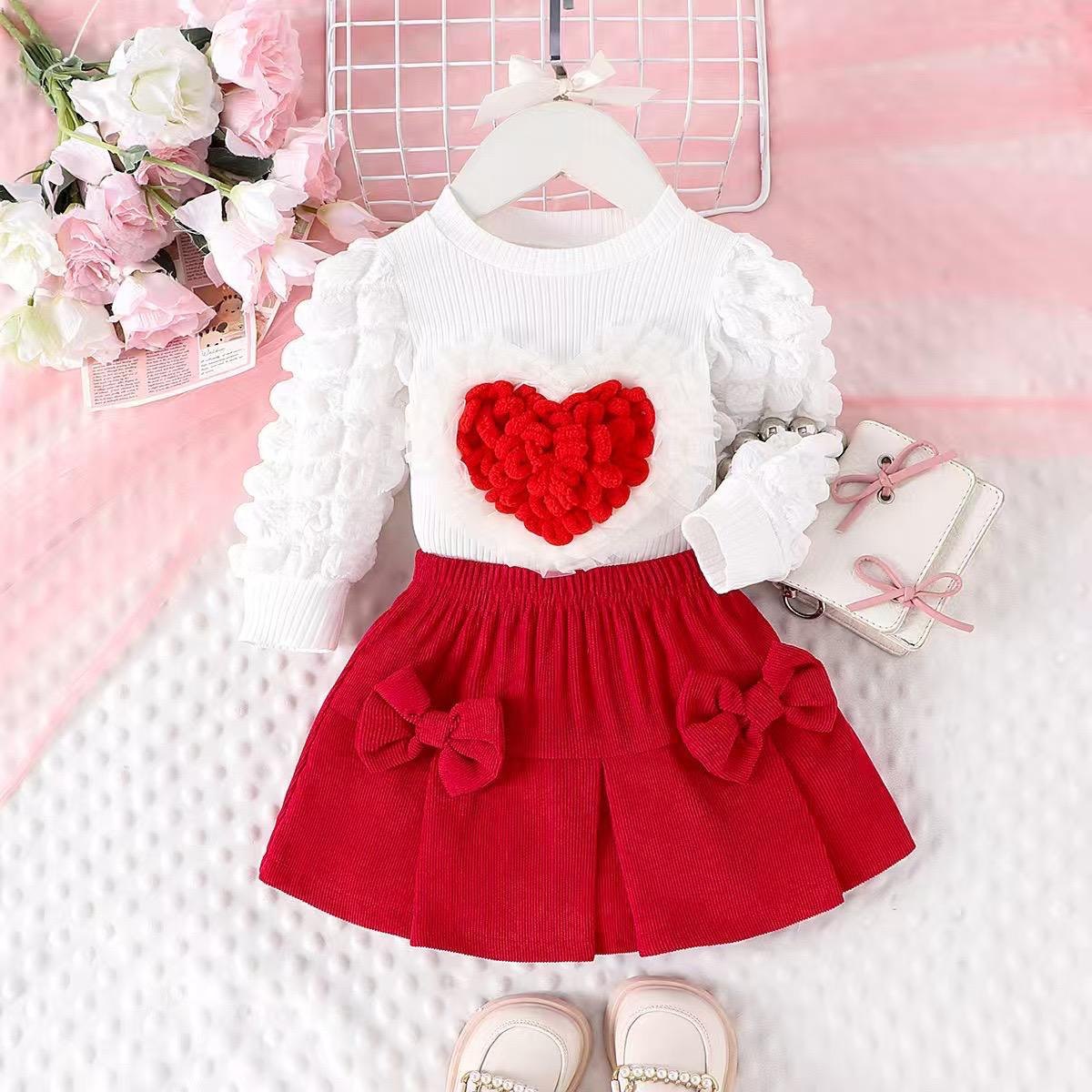 Conjunto rojo blusa corazon - Conjuntos Falda (foto 2)