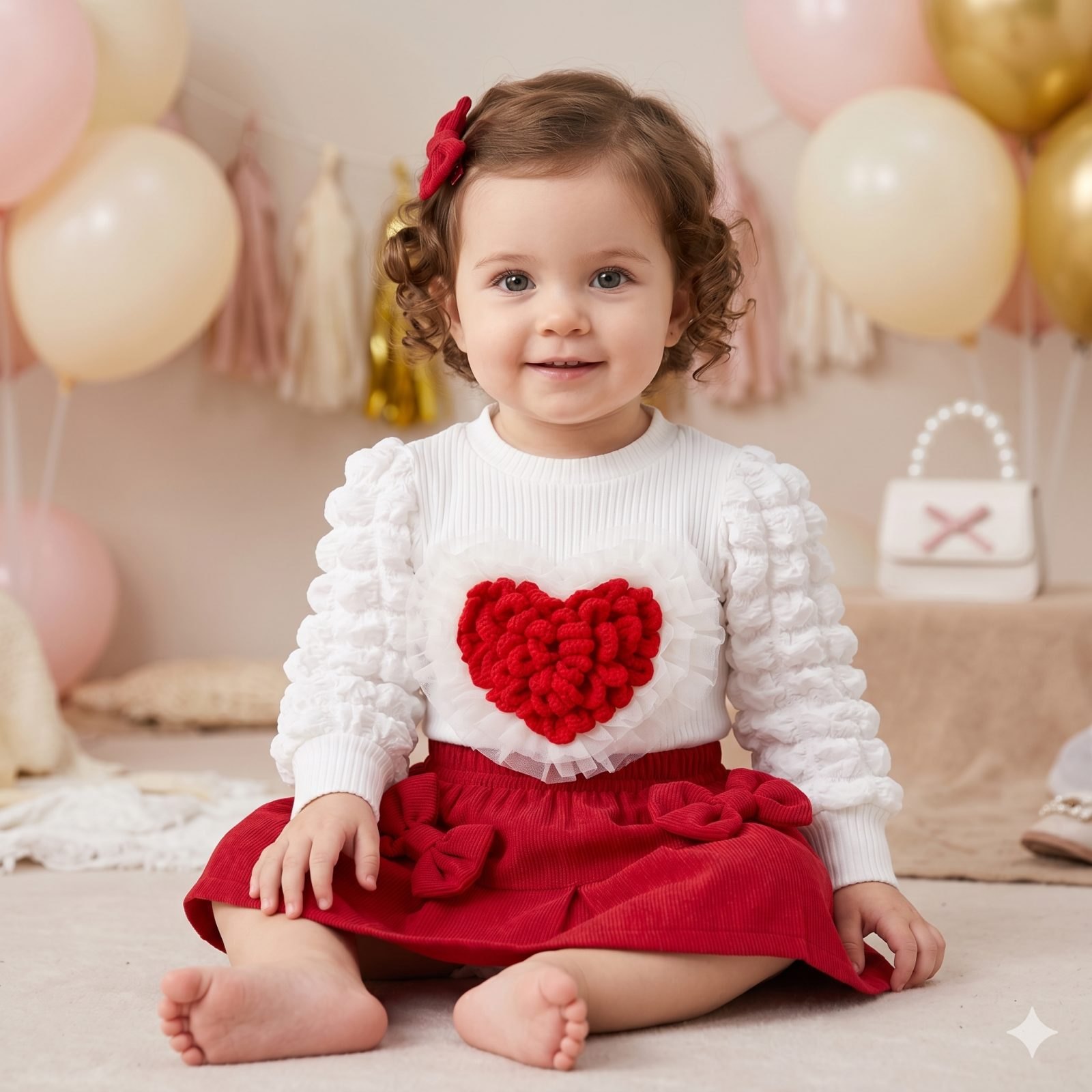 Conjunto rojo blusa corazon - Conjuntos Falda (foto 4)