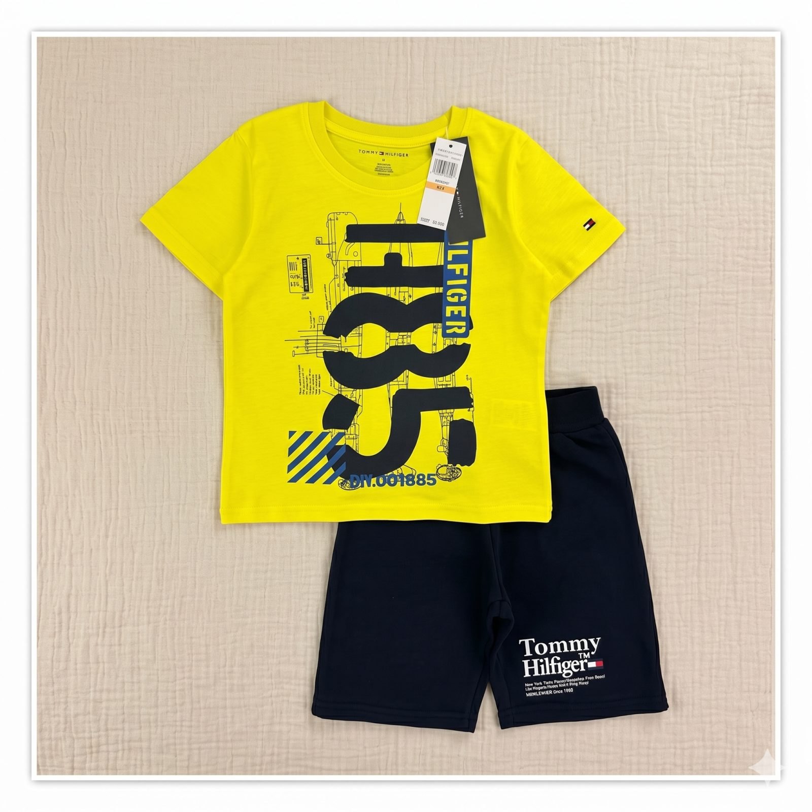 Conjunto Short tommy amarillo/azul - Conjuntos Deportivos (foto 3)