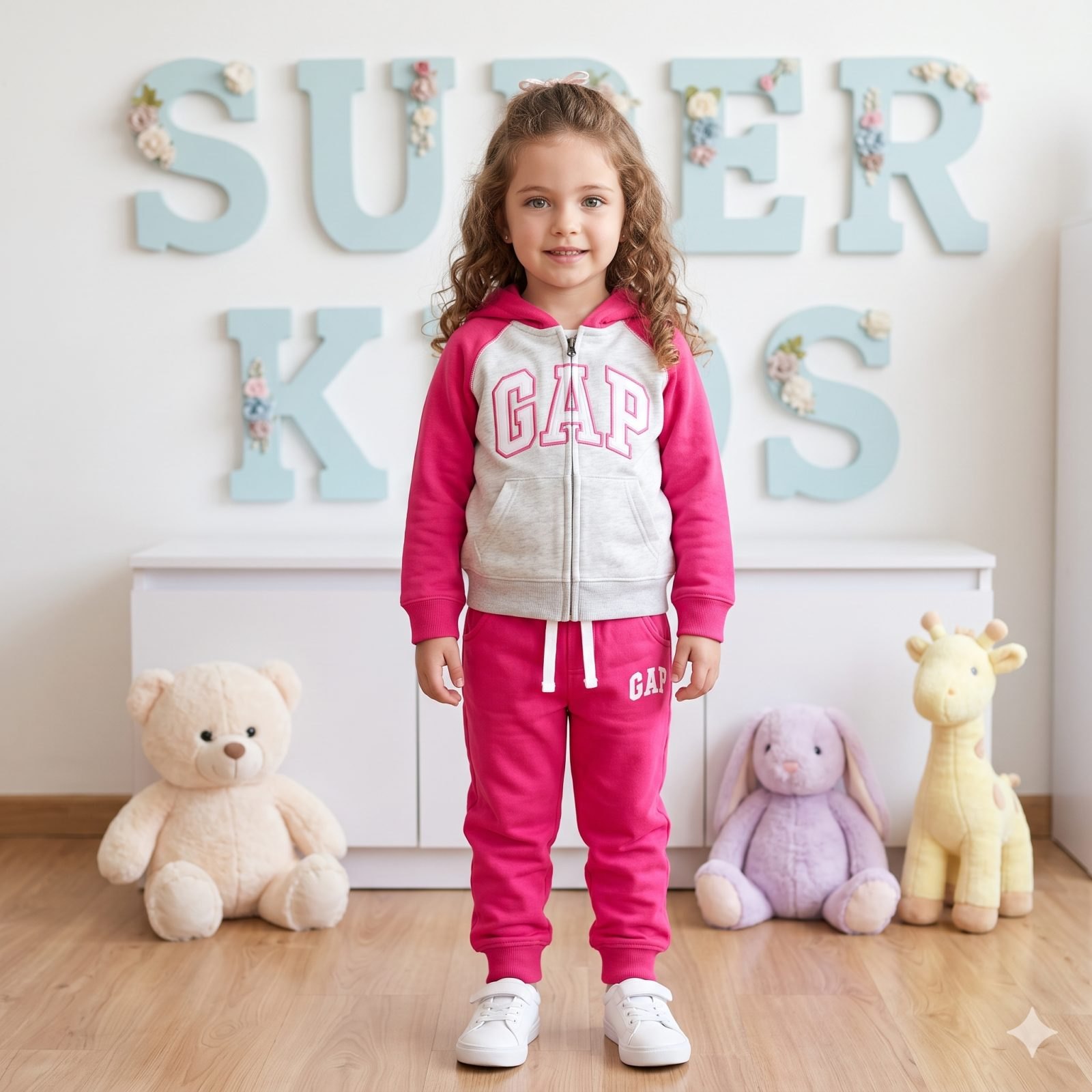 Sudadera GAP fucsia/gris claro