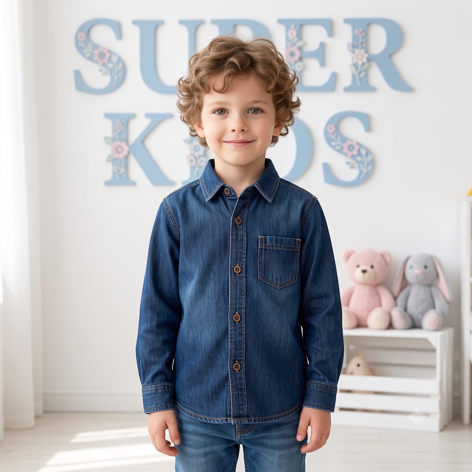 Camisa jeans oscura