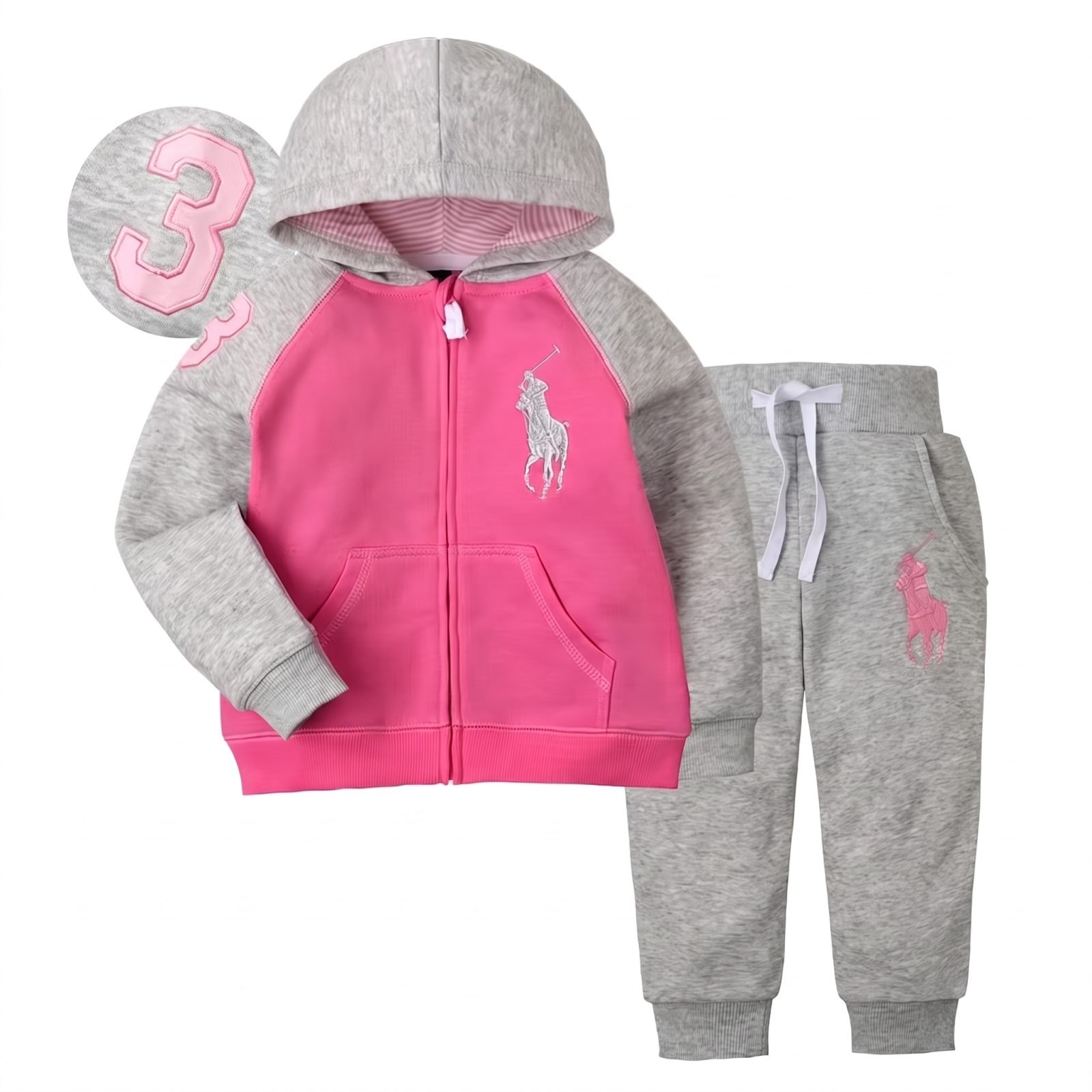 Sudadera polo rosado/gris - Sudaderas (foto 3)