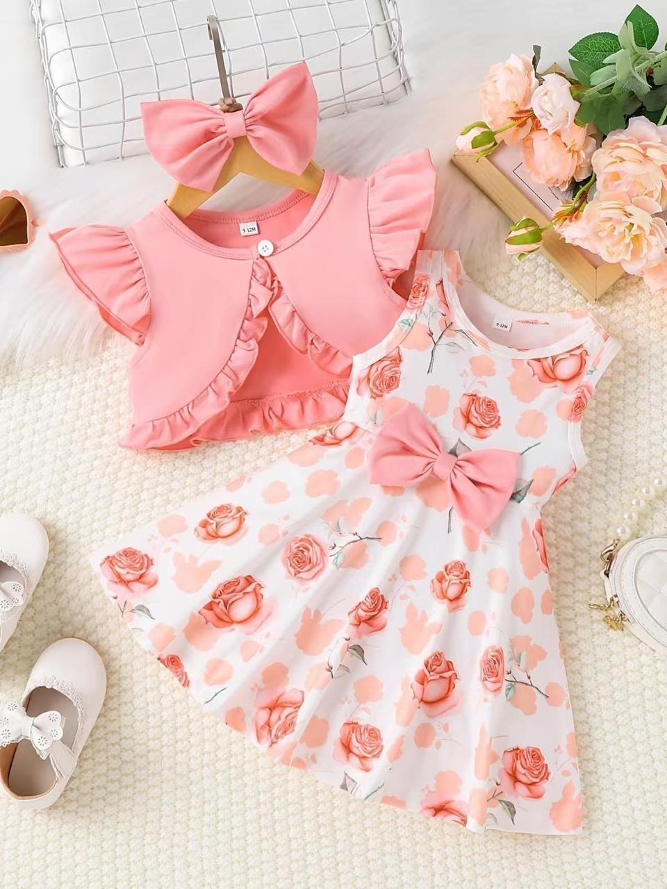 Vestido flores salmón - Vestidos (foto 4)