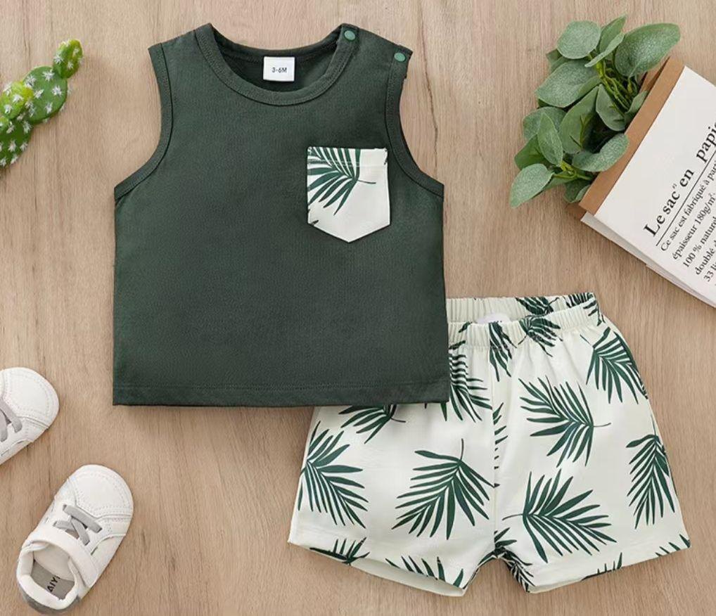 Conjunto verde hojas - Conjuntos Short (foto 2)