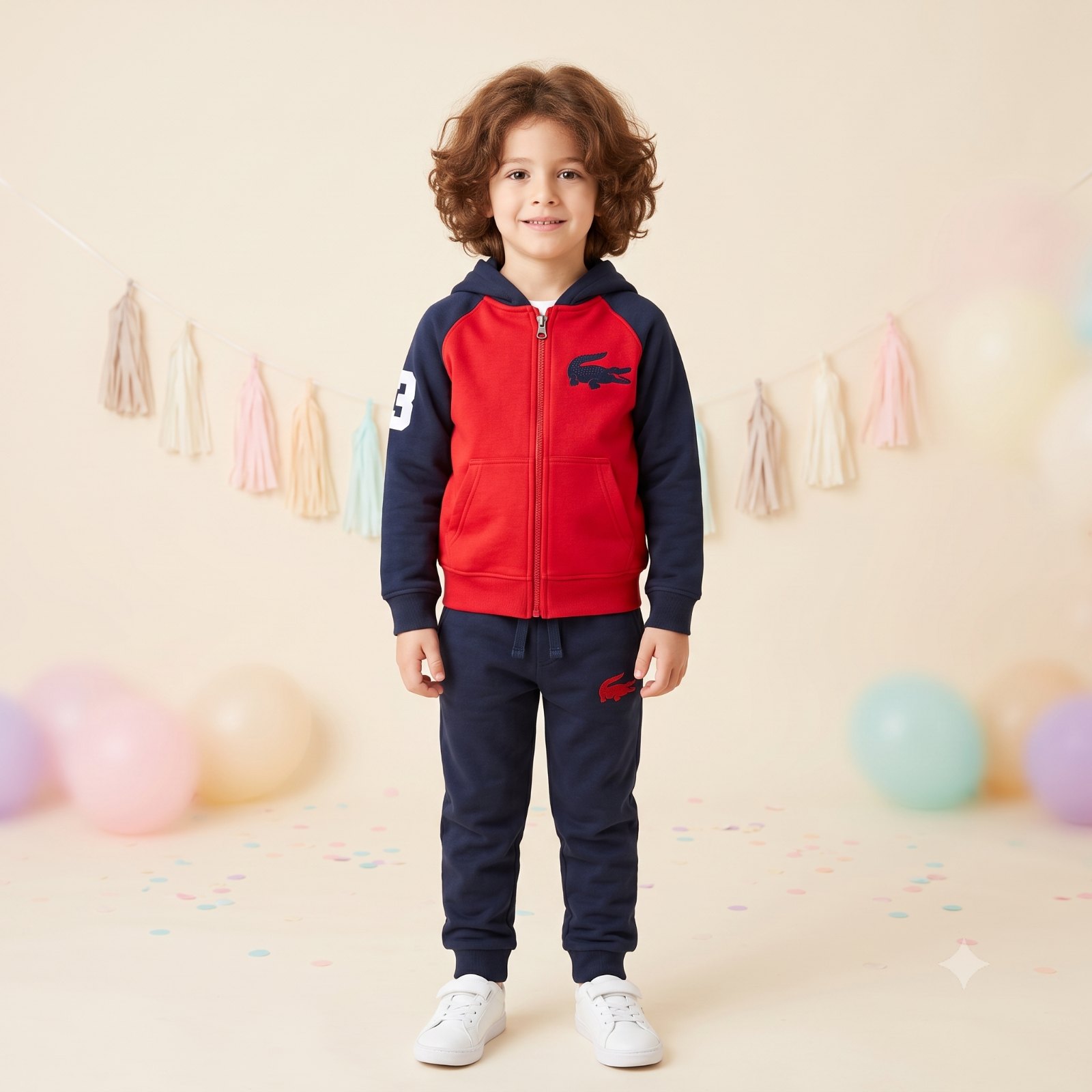 Sudadera Lacoste rojo con capota
