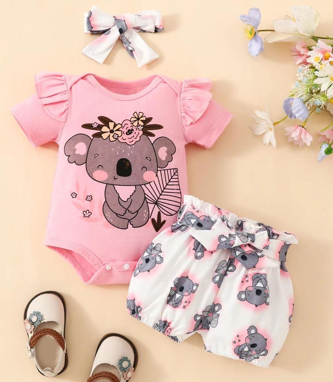 Conjunto rosado koala short - Conjuntos Short (foto 2)
