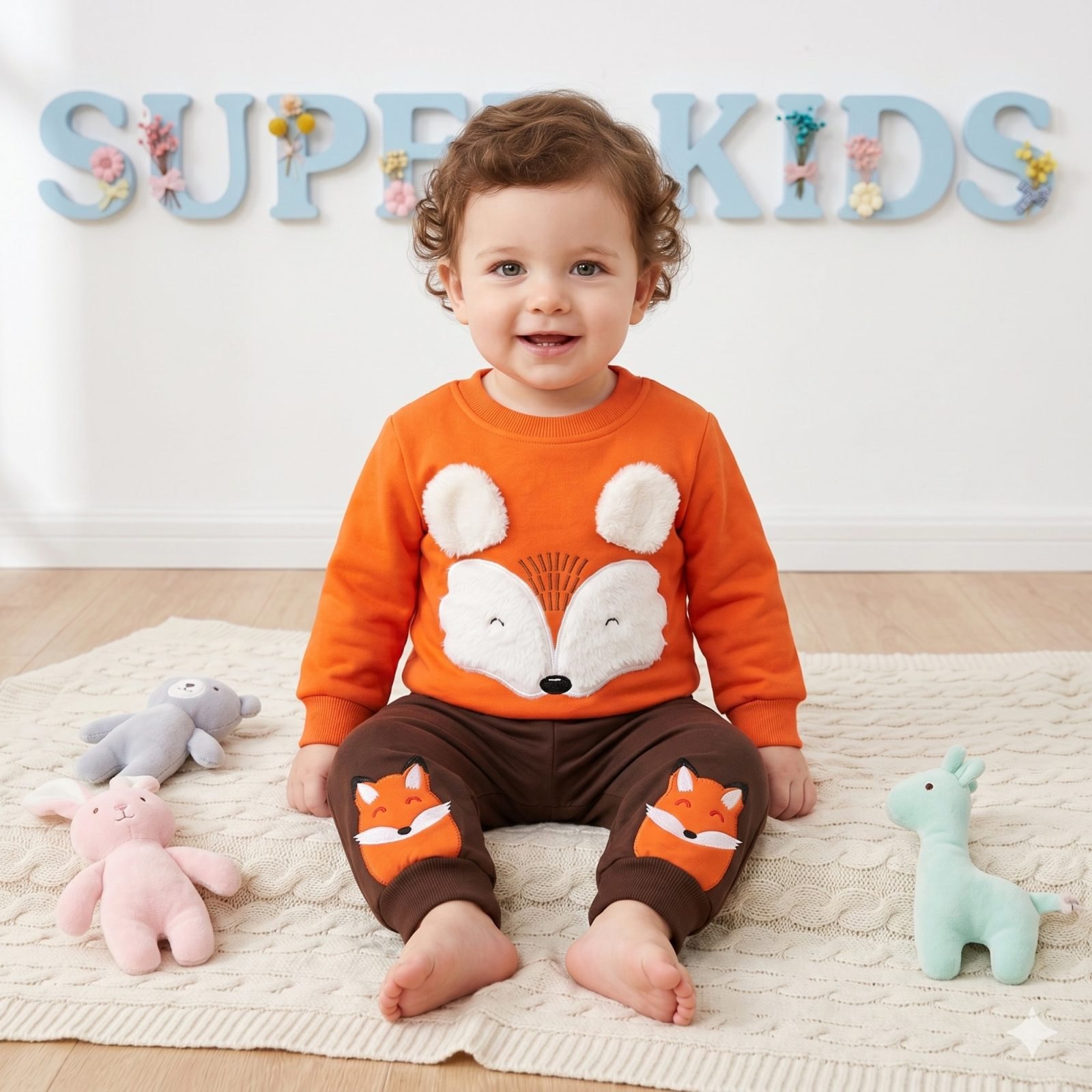 Conjunto naranja/cafe zorrito - OUTLET Ultimas tallas