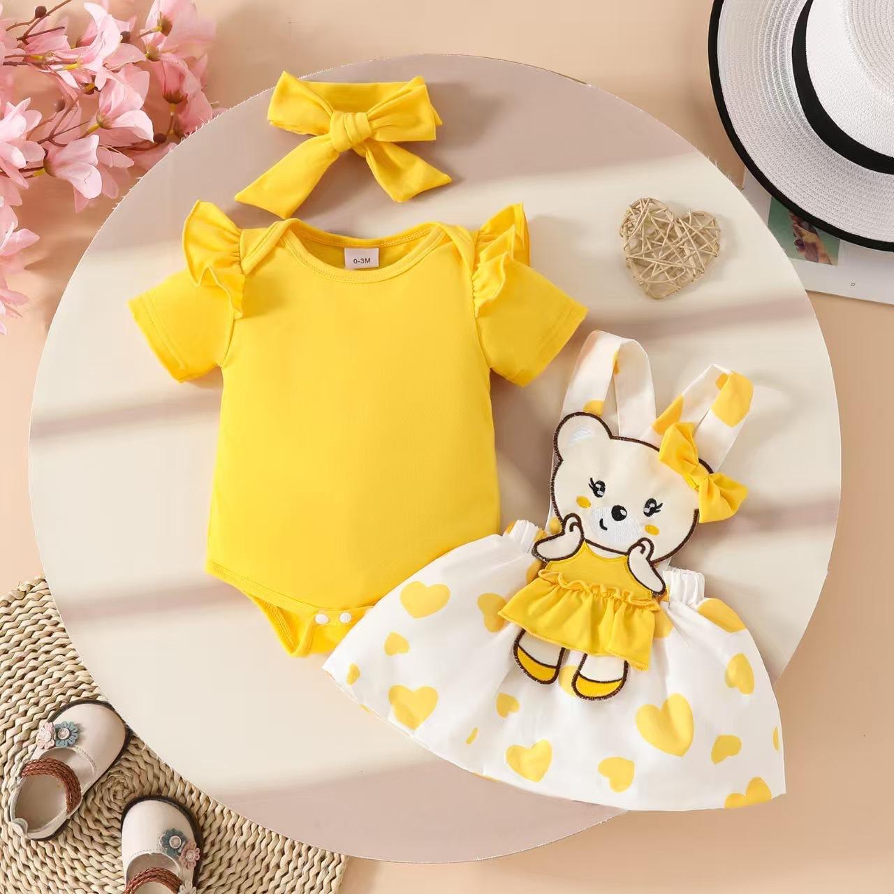 Vestido amarillo/blanco osita - Vestidos (foto 5)