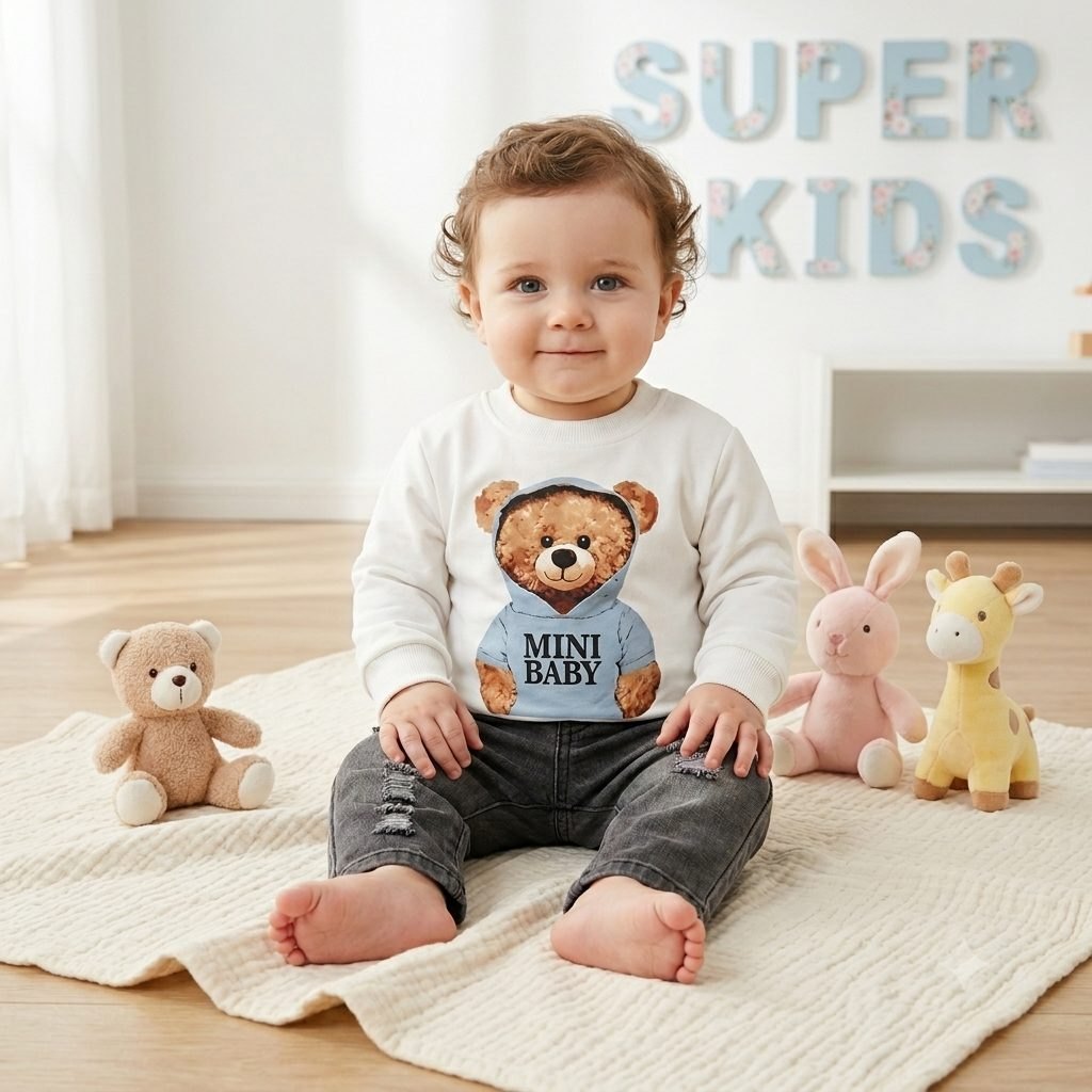 Conjunto Osito jeans - Conjuntos y Overoles