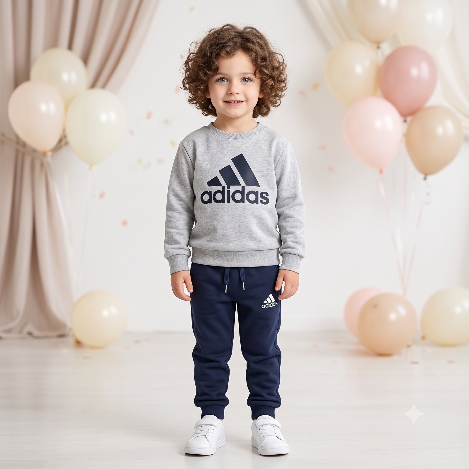 Sudadera addidas azul/gris