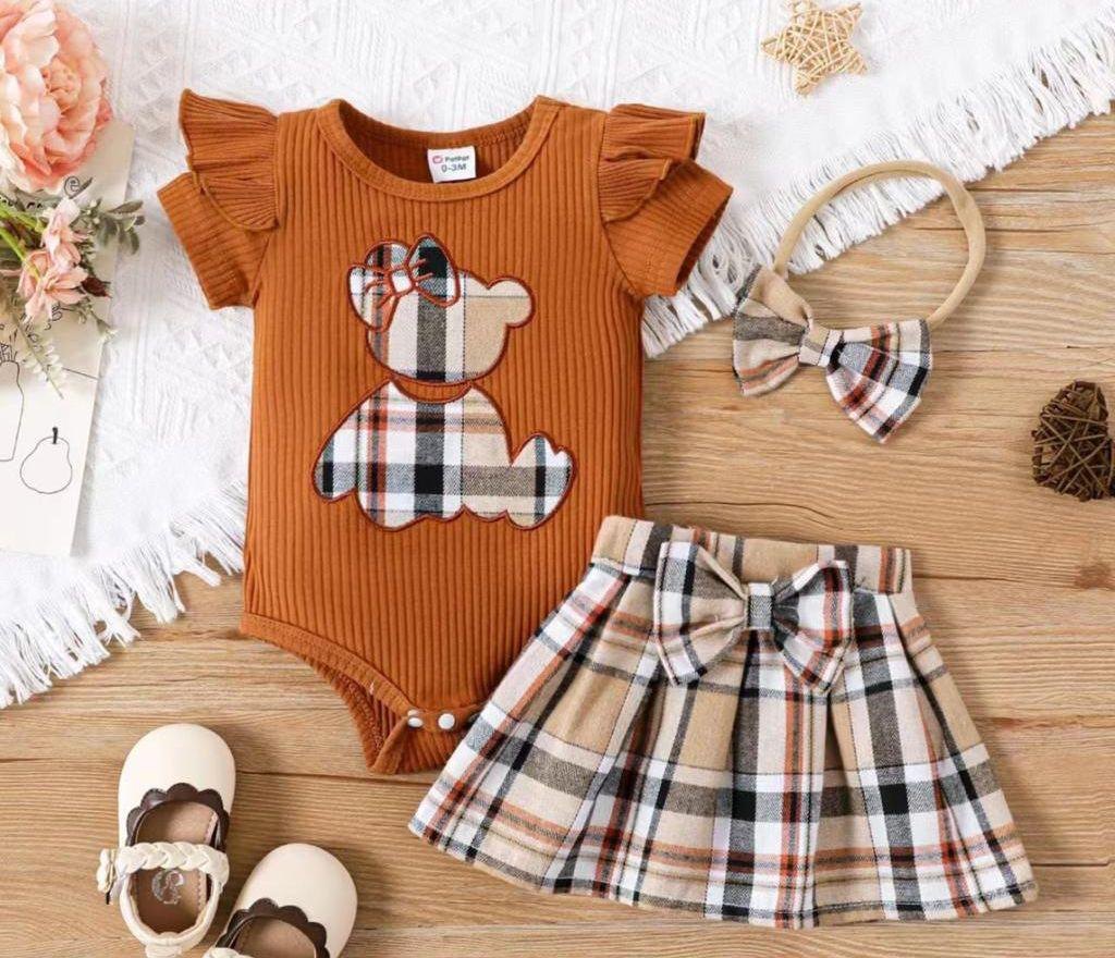 Conjunto body y falda osita cafe - Conjuntos Falda (foto 3)