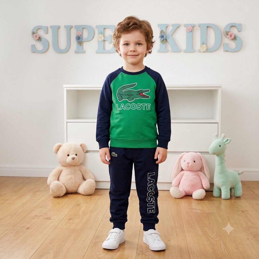 Sudadera lacoste verde/gris