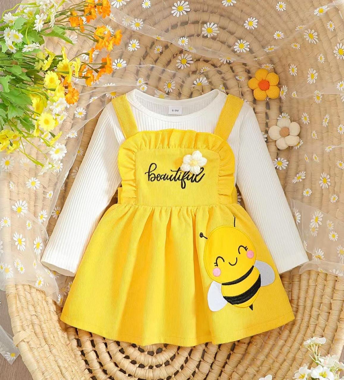 Jardinera amarilla abejita - Jardineras Vestidos (foto 4)