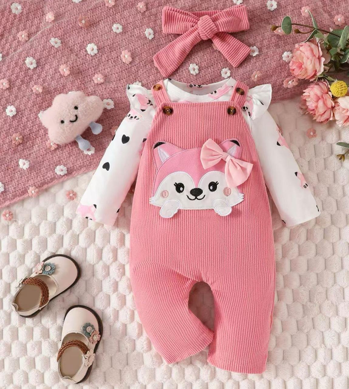 Conjunto Overol rosado zorrito - Overoles (foto 3)