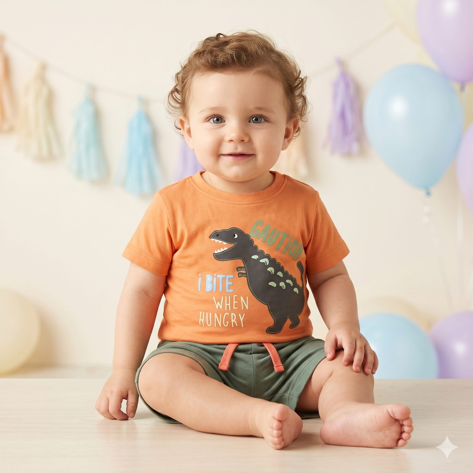Conjunto set x3 piezas dinosaurios - Conjuntos Short (foto 3)