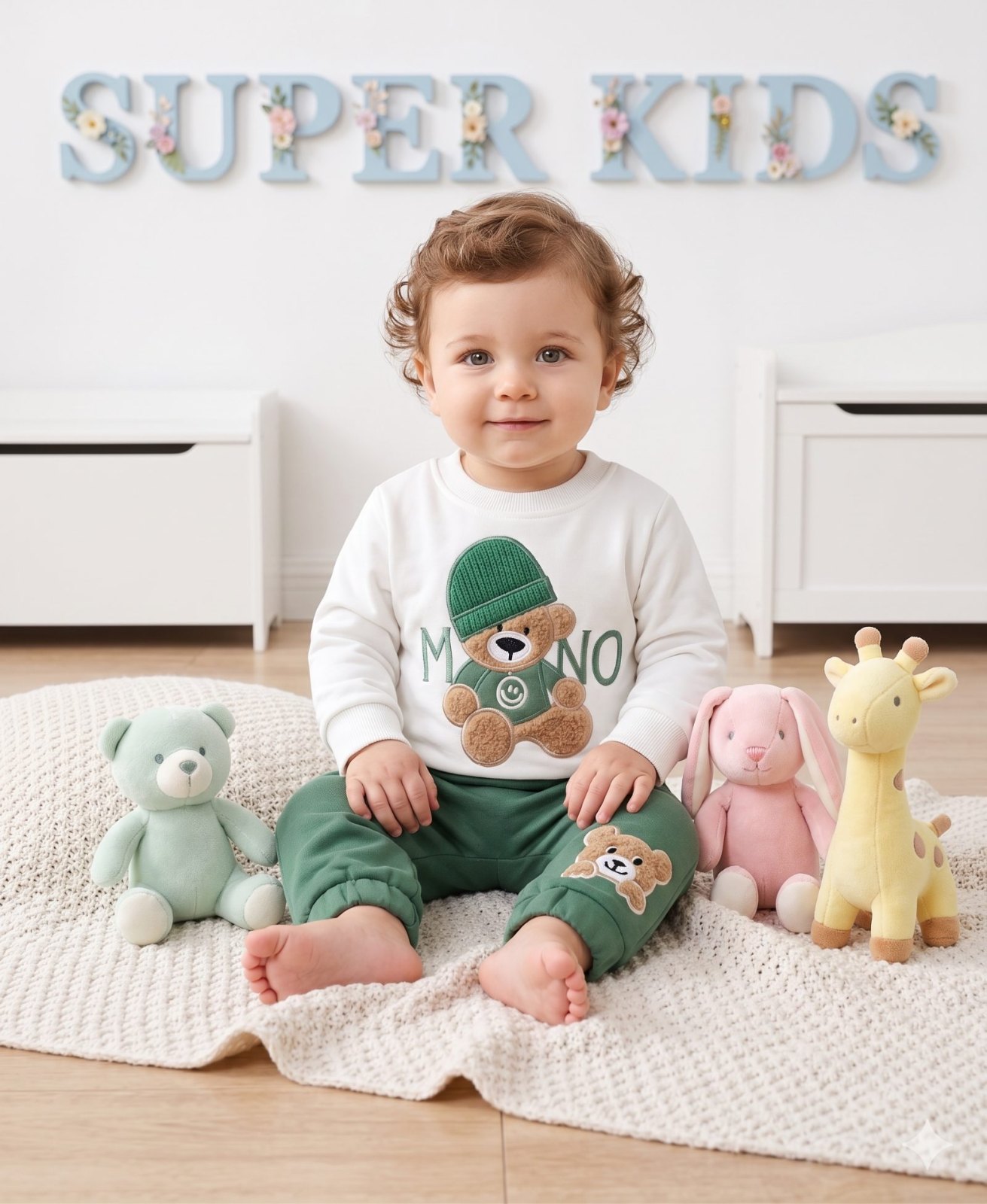 Conjunto verde osito