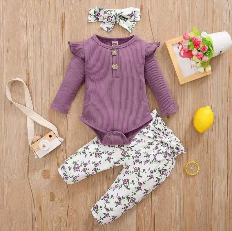 Conjunto lila pantalón flores - OUTLET Ultimas tallas (foto 3)