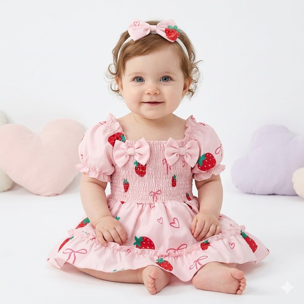 Vestido rosado fresas - Vestidos (foto 4)