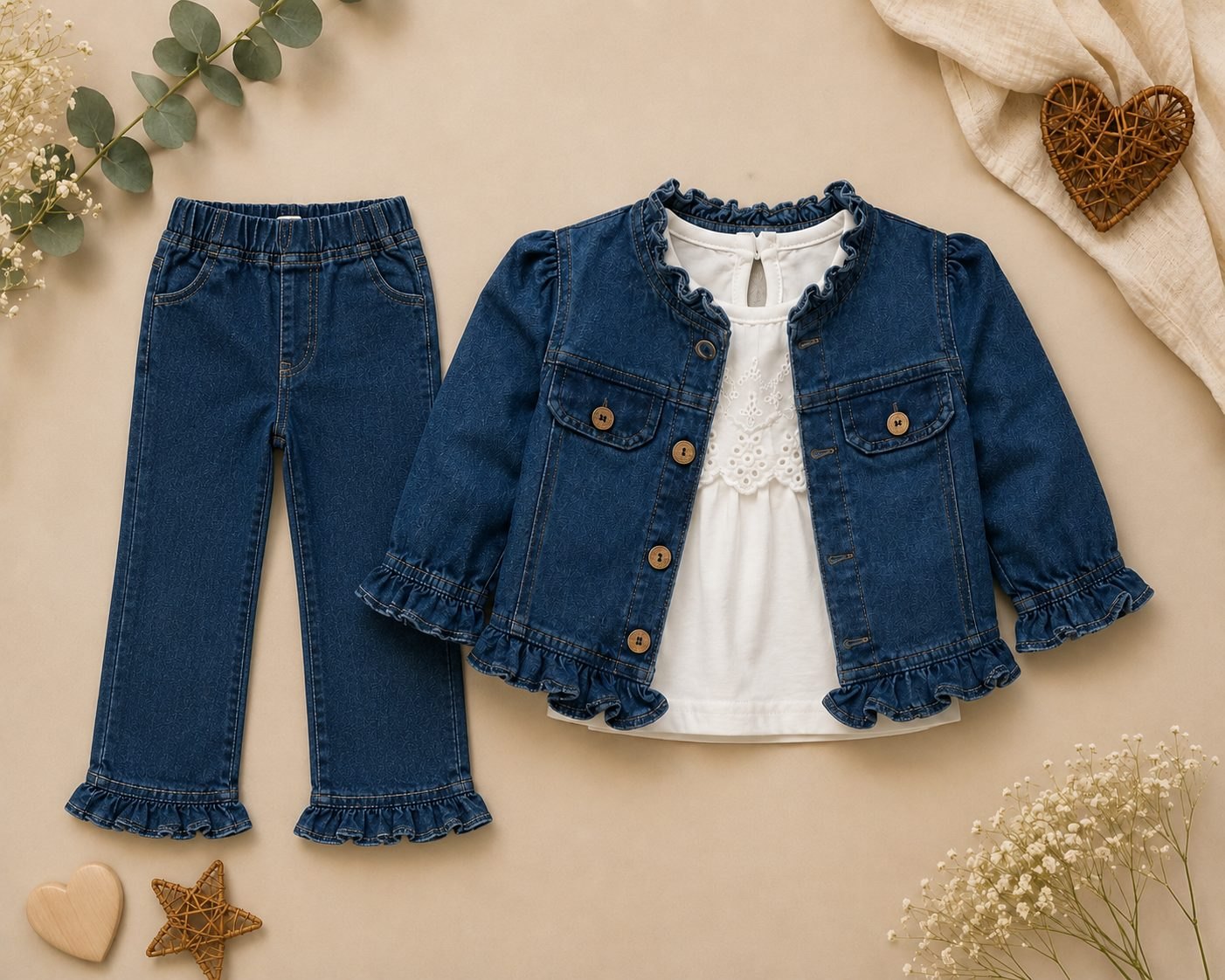 Conjunto Chaqueta jeans - Conjuntos Set x3 (foto 3)