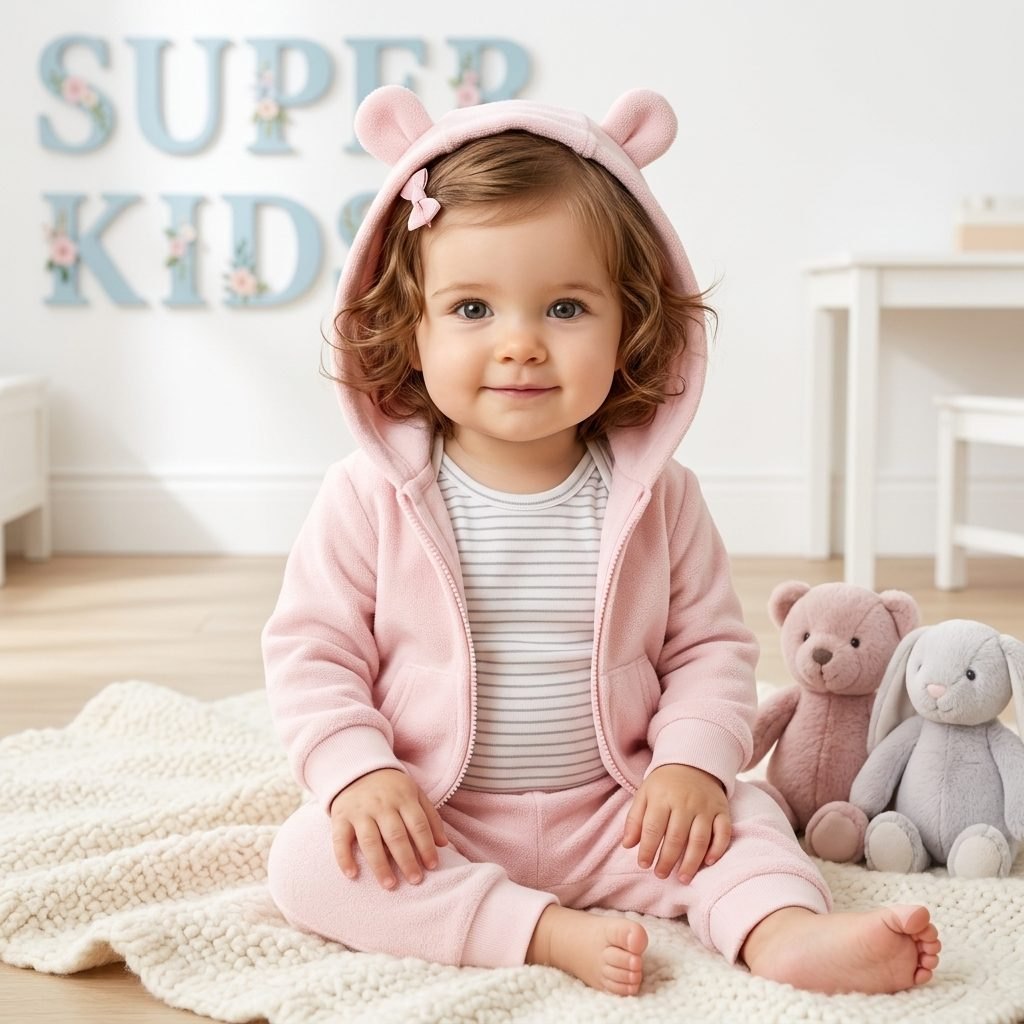 Conjunto de 3 prendas rosa