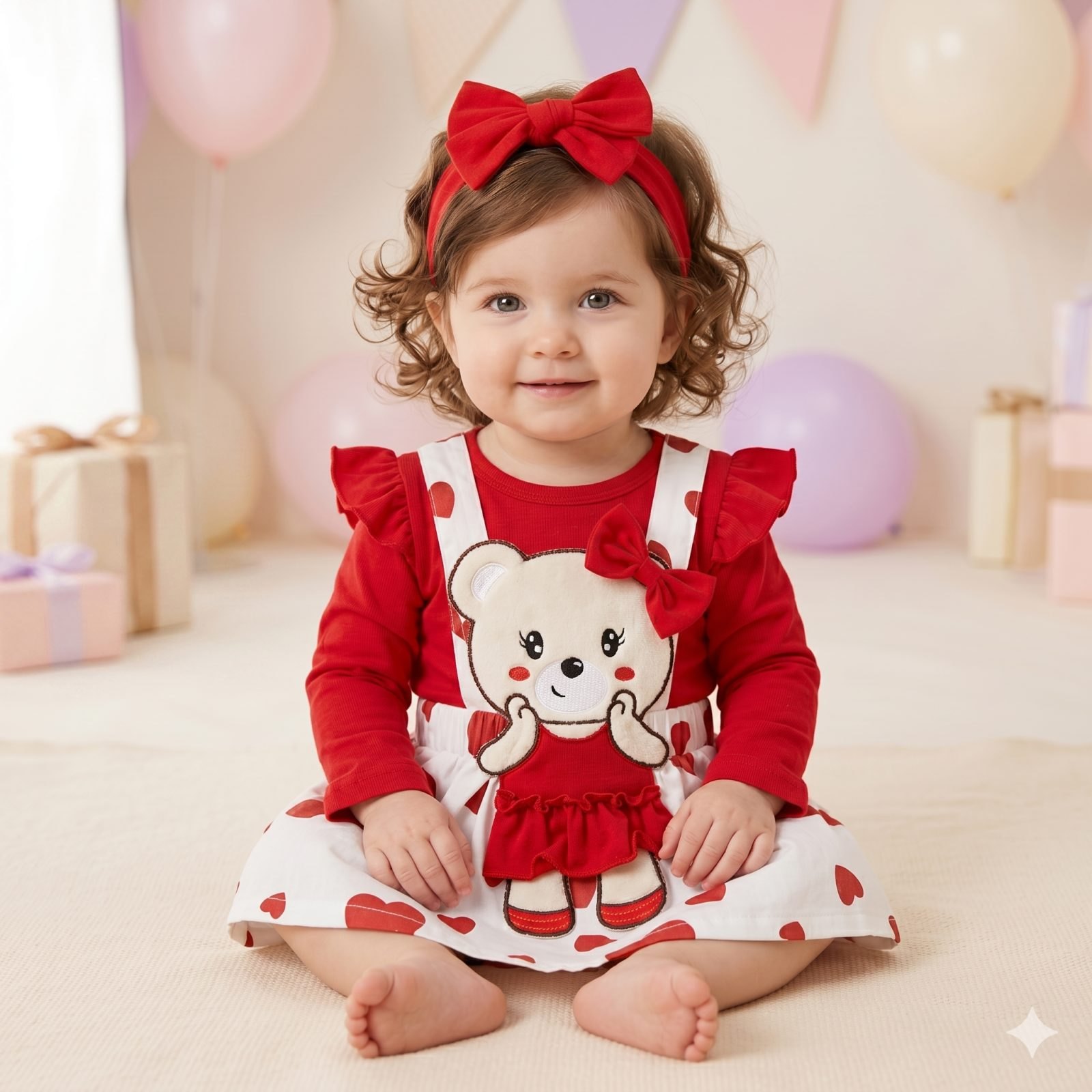 Vestido rojo osita manga larga - Vestidos (foto 4)
